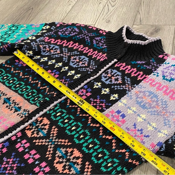 Vintage Northern Isles HandKnitted Cardigan Women’s Size S Rainbow Retro Sweater - Picture 12 of 16